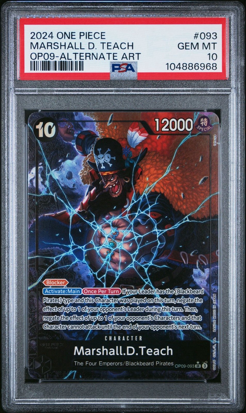 PSA 10 One Piece Blackbeard Alt Art
