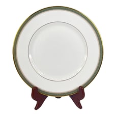VTG Royal Doulton 9 BREAKFAST LUNCH PLATE Clarendon Bone China Gold White H4993