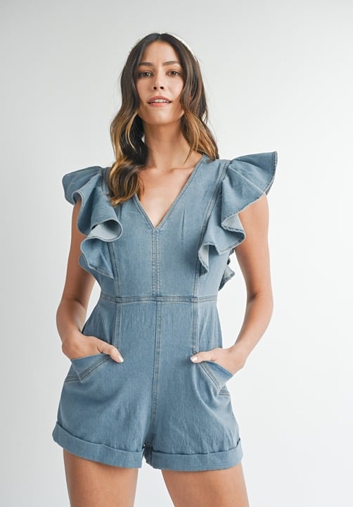 Denim romper