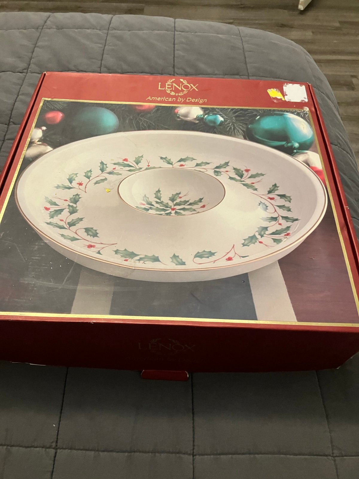 Lenox Holiday Chip & Dip New in Box 12' Lenox Holiday Chip and Dip 12 86