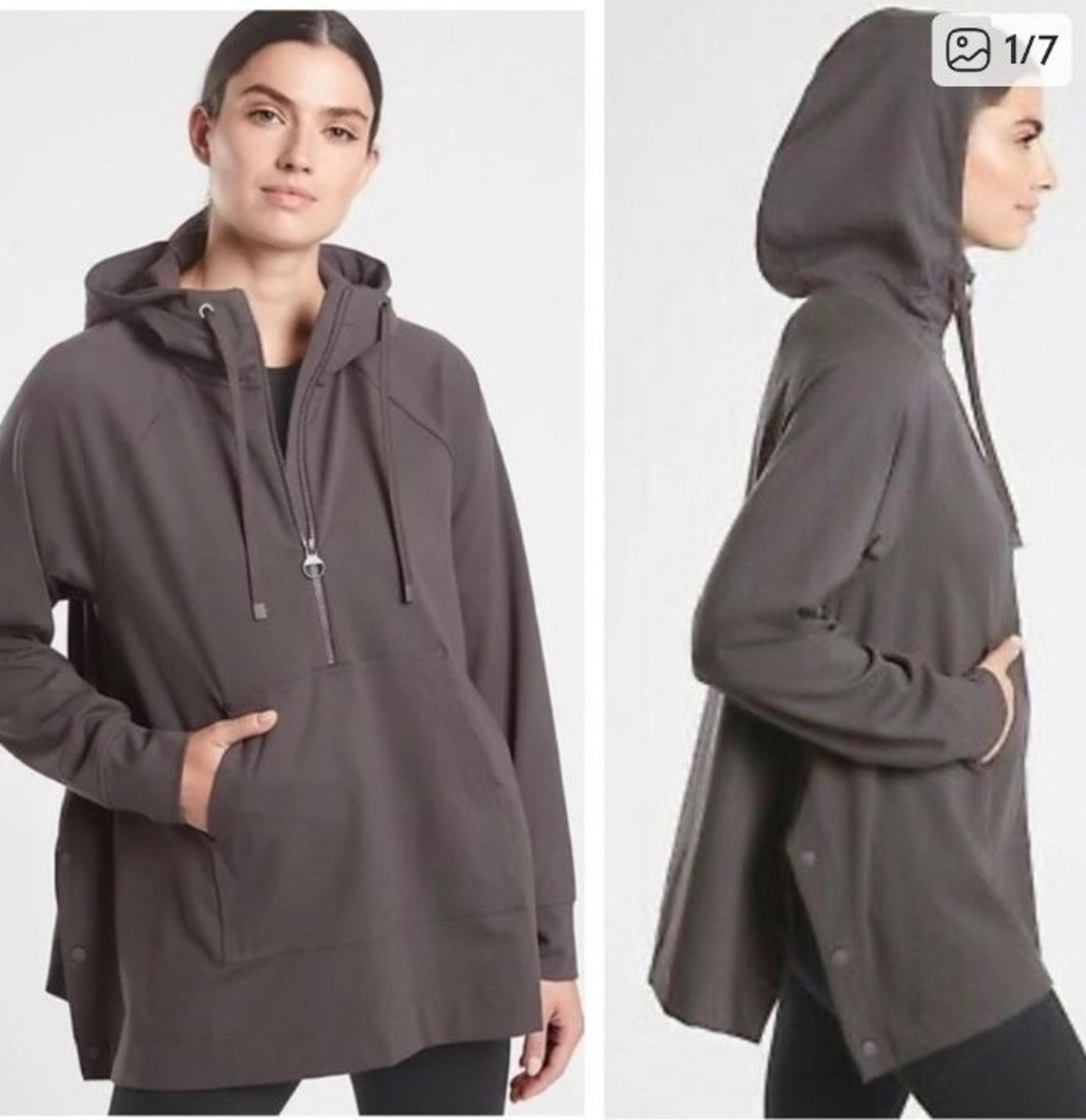Athleta Gray Windbreaker Lightweight Jacket