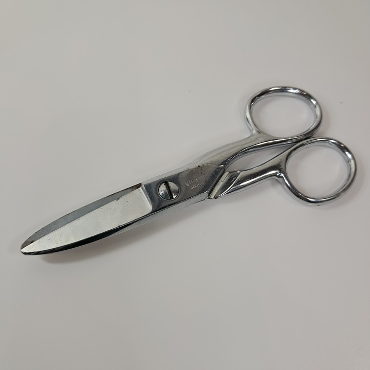 Vintage Gingher Sewing Scissors chromium Solingen Made In Germany shears metal