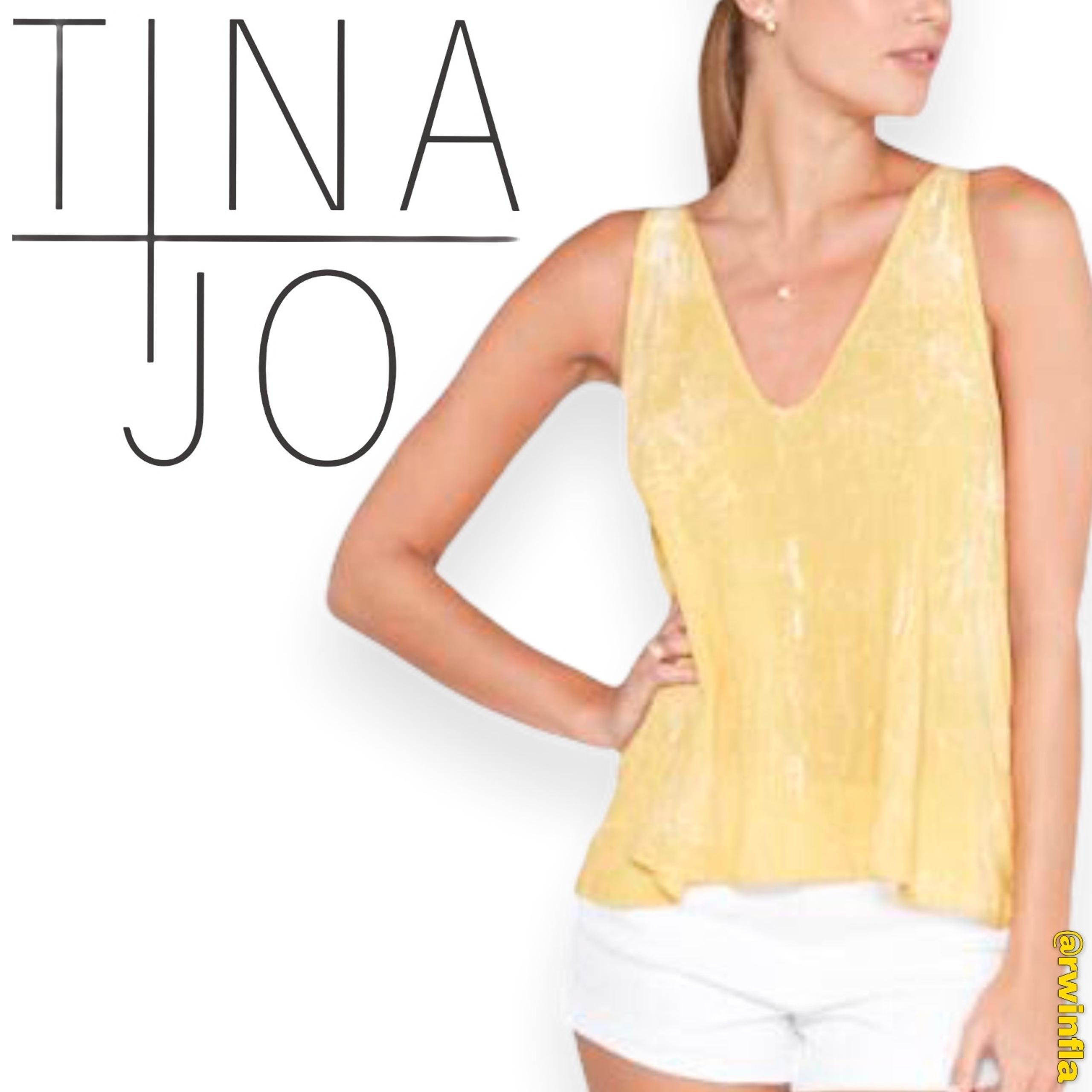 Tina + Jo V-Neck Pintuck Tank Top Shirt Women's Size Small NWT New