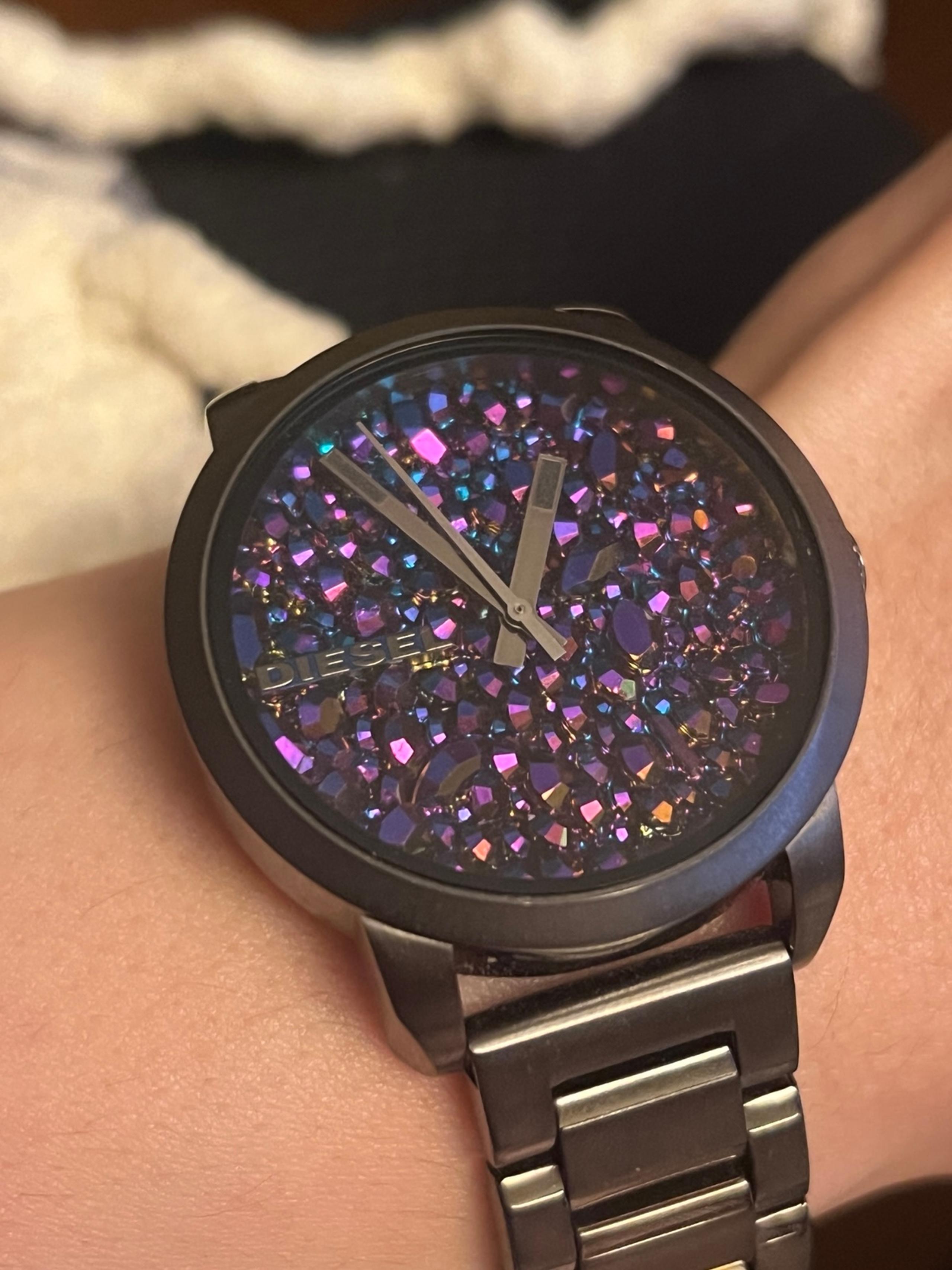 Diesel Iridescent Crystal Dial Watch