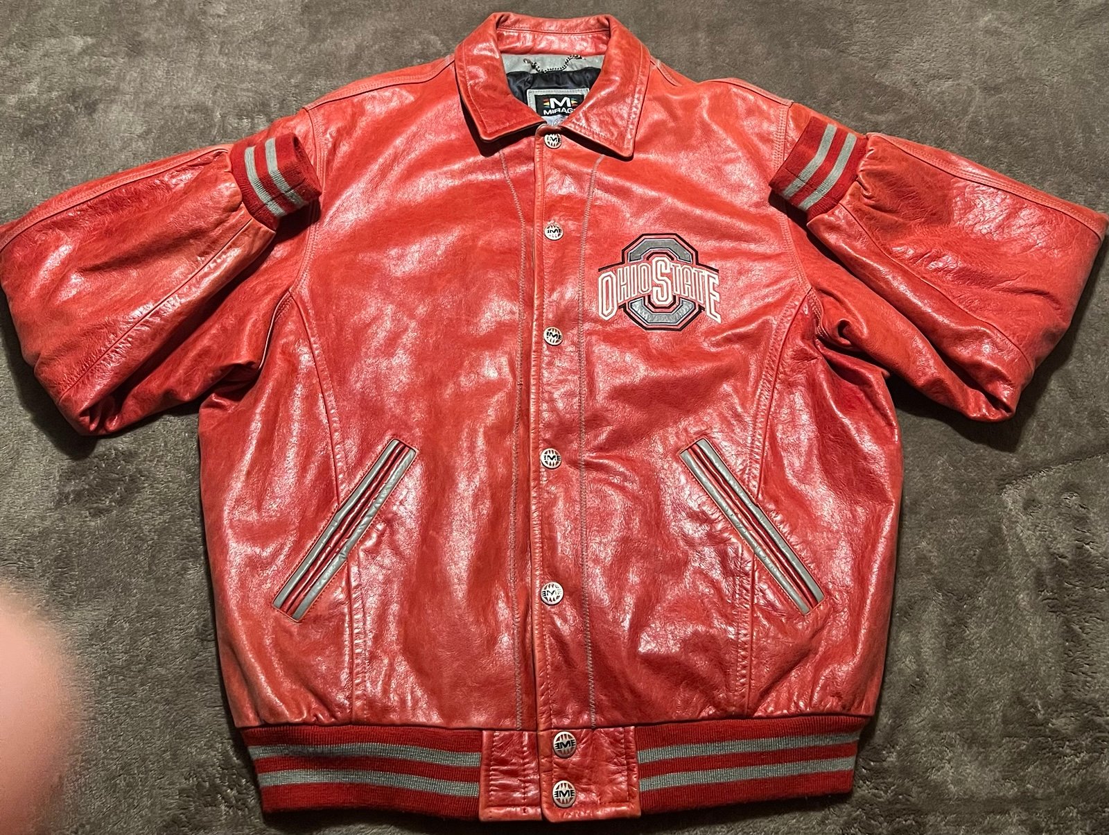 Vintage Ohio State Buckeyes Mirage Leather Jacket