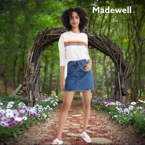 Madewell rigid denim mini skirt ! NWT