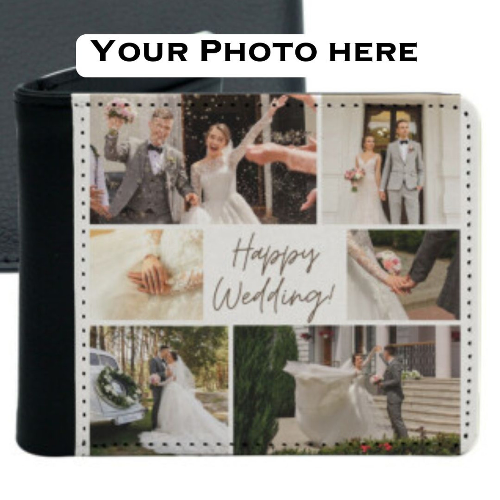 Custom WEDDING Gift PHOTO Bi-Fold Wallet Personalized