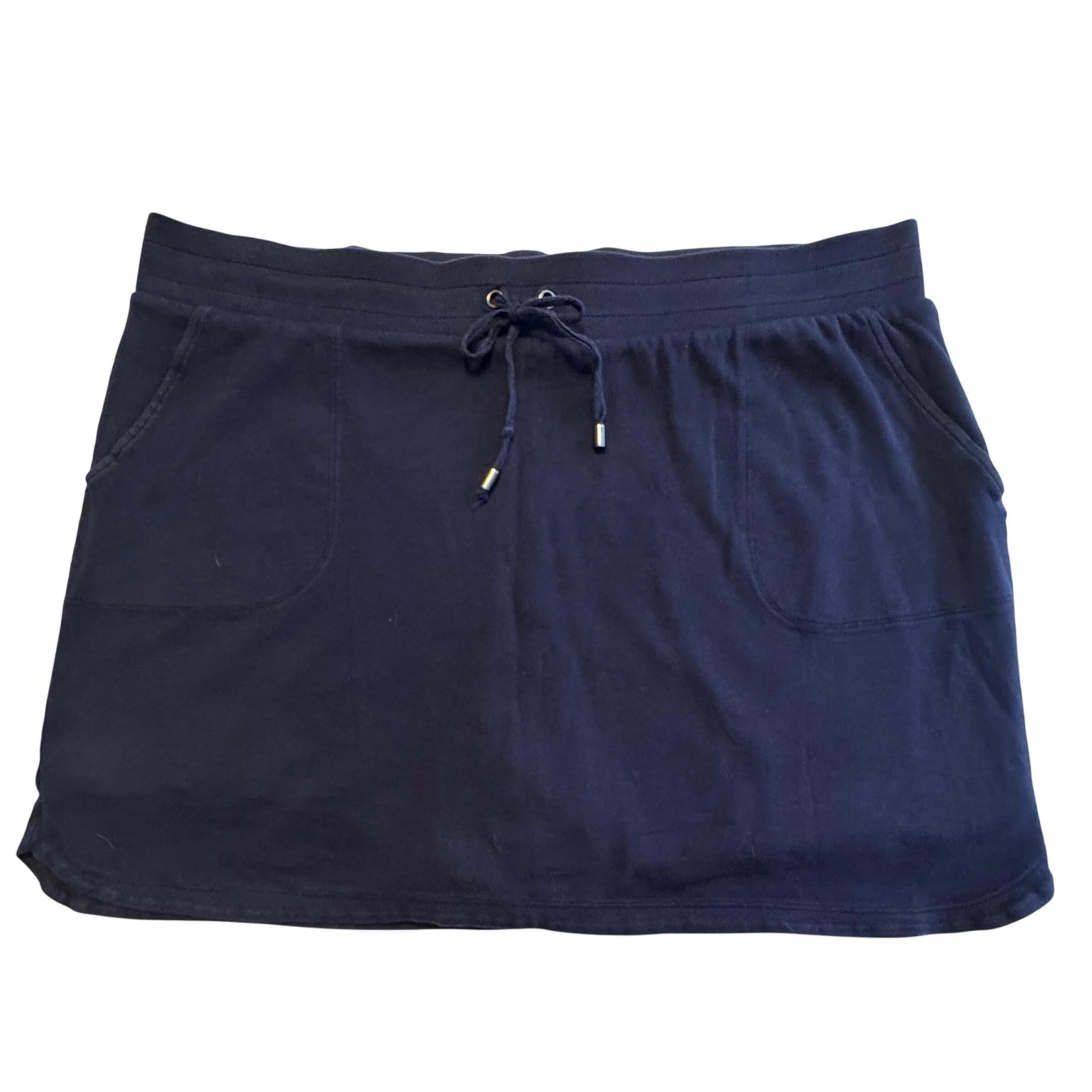 Croft & Barrow Knit Skort Mini Skirt Women XL Drawstring Pockets Casual Shorts