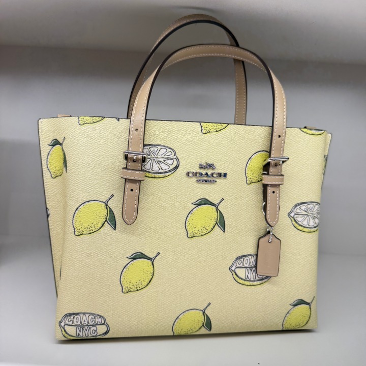 Coach CAL78 Mollie Tote Bag 25 With Lemon Print