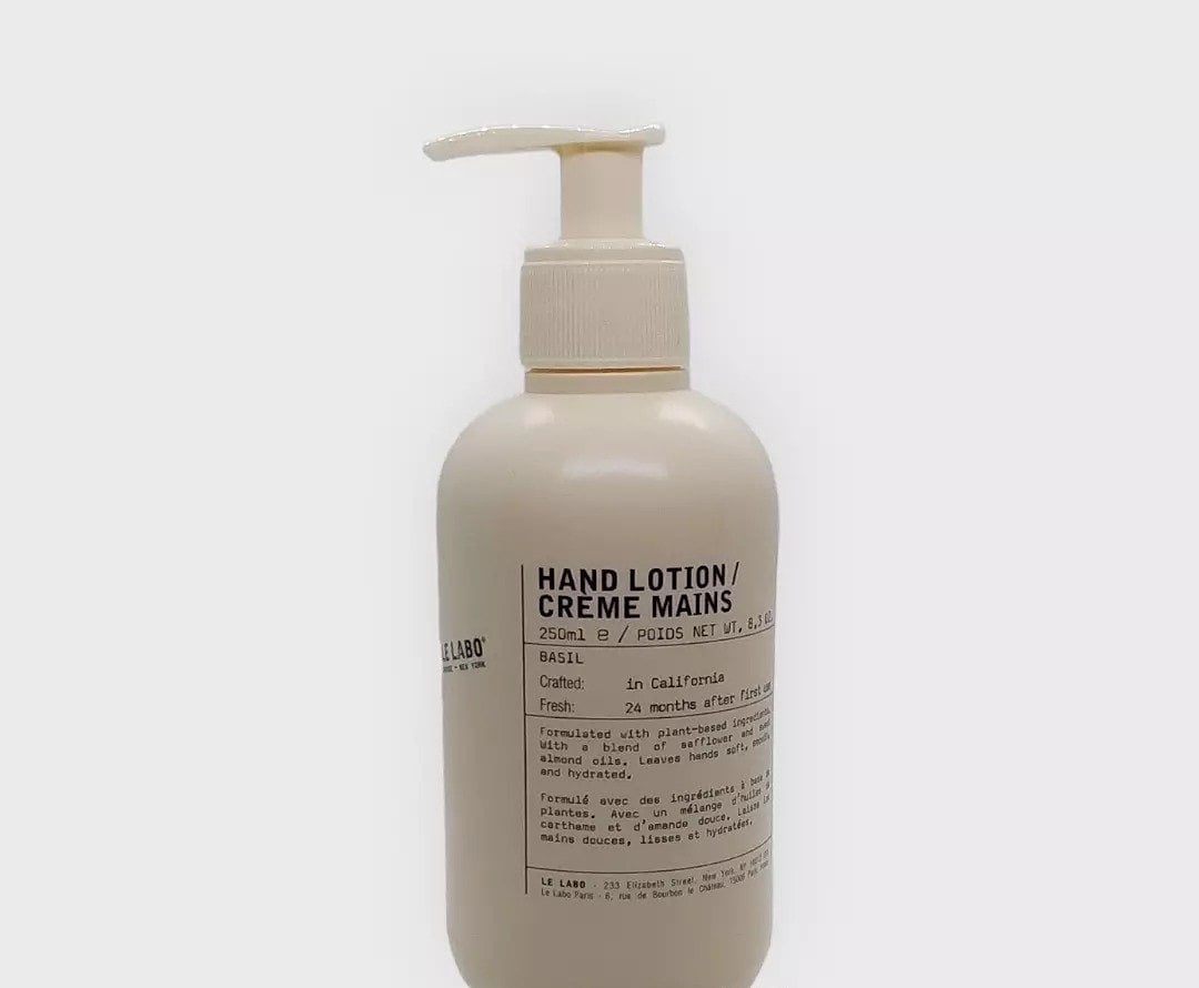 ONE (1) Le Labo Hand Lotion in BASIL 8.5 oz / 250 ml NEW Fresh