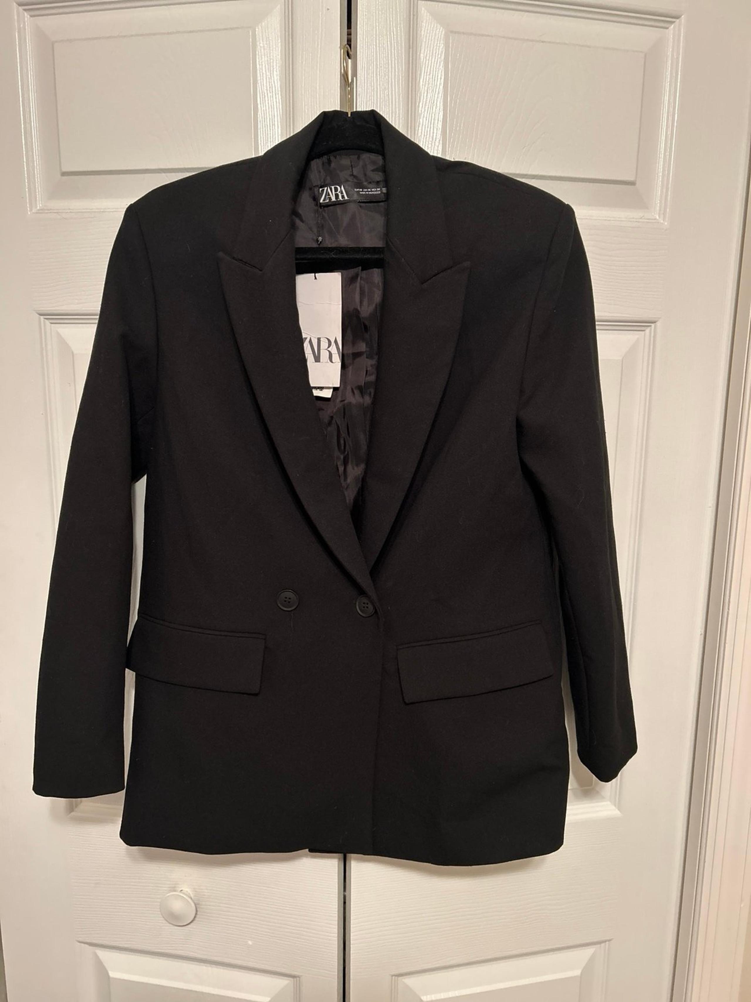 NWT ZARA WOMENS BLAZER BLACK