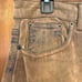 Urban Outfitters BDG Mandi Denim Brown Stretch Flocked Maxi Large Slit Skirt-M