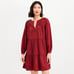 LOFT Tiered Split Neck Swing Dress Women's SIZE XL new