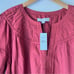 LOFT Tiered Split Neck Swing Dress Women's SIZE XL new