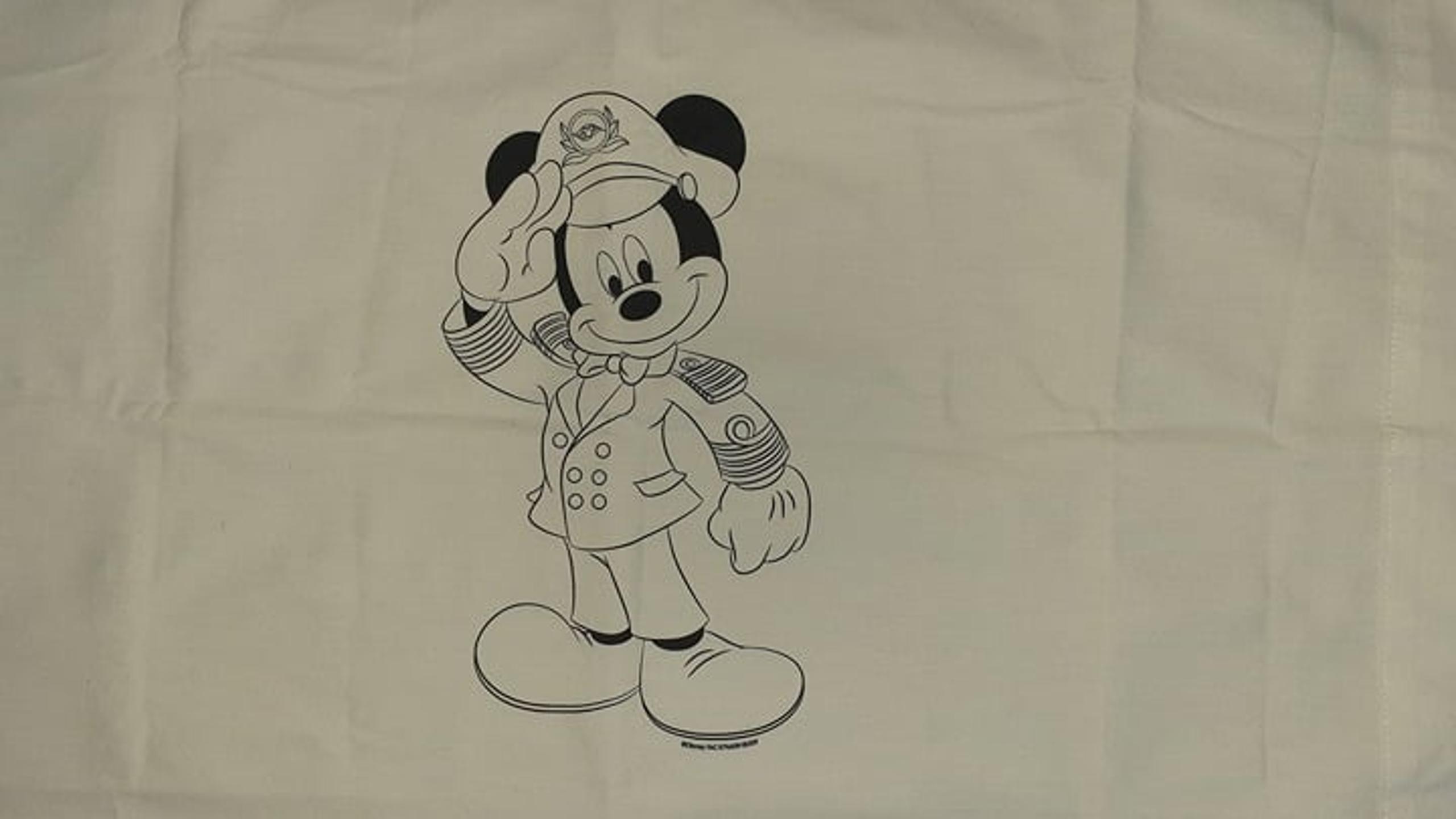 Disney Cruise Lines Captain Mickey pillowcase