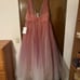 NWT Mac Duggal Glitter Ombre V-Neck Sleeveless Gown