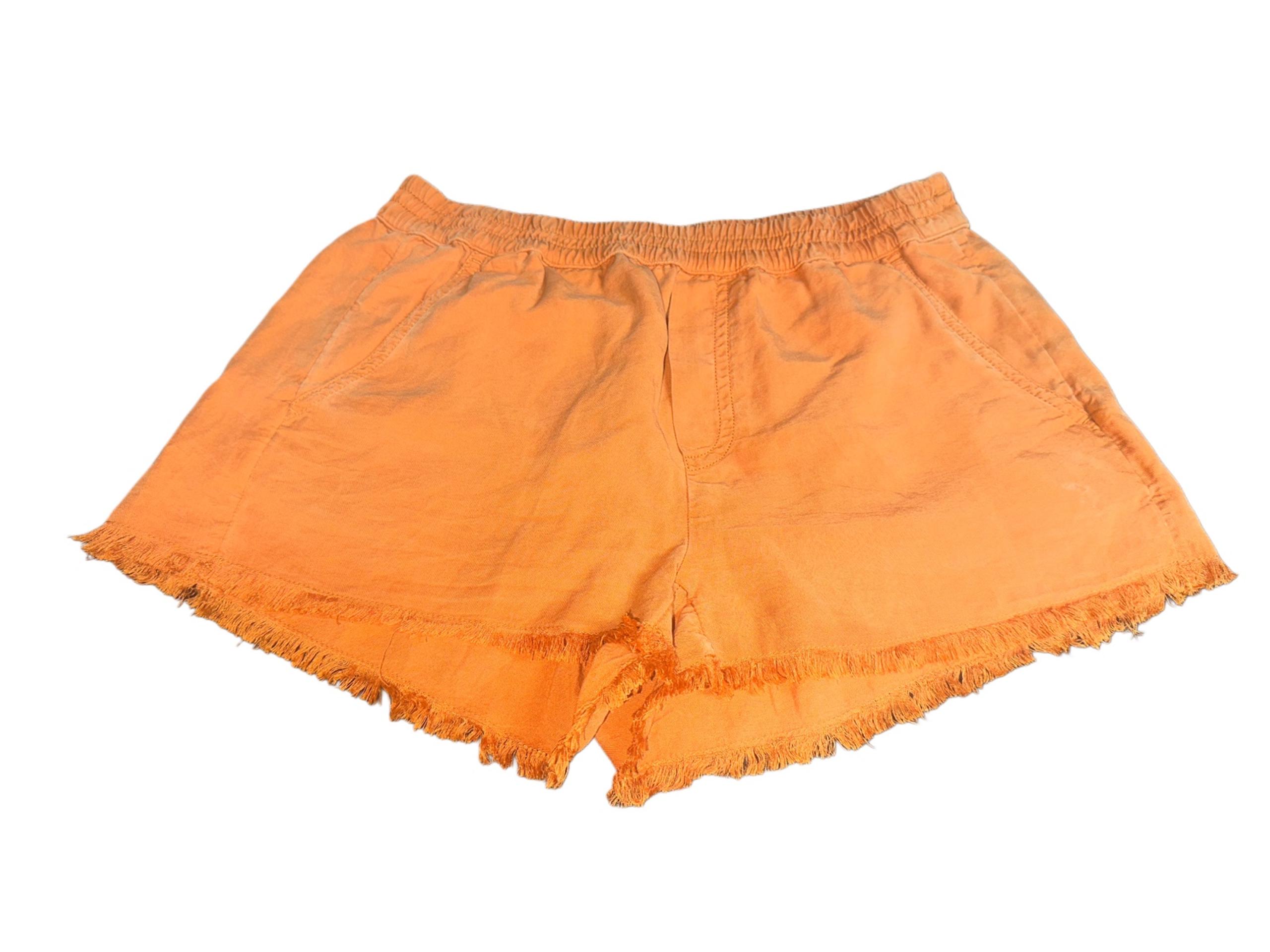 Aerie leisure pull on raw hem shorts burnt orange XS