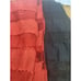 Blue Pacific scarf bundle two Silk/viscose Fringe Rectangle 19 x 50 Red/Black