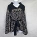 Charlie & Robin Anthropologie Cape Jacket Women's L Wool Paisley Metallic Belted