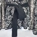 Charlie & Robin Anthropologie Cape Jacket Women's L Wool Paisley Metallic Belted
