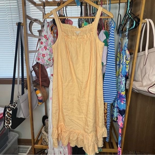 Eileen Fisher Linen Dream sickle Dress women's size XS