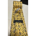 SALVATORE FERRAGAMO Men's Luxury 100% Silk Necktie Yellow Elephant & Lion Italy