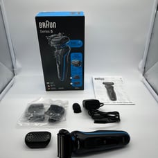 Braun Series 5 5020s Black Blue Rechargeable Wet And Dry Electric Shaver Q7(7)
