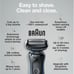 Braun Series 5 5020s Black Blue Rechargeable Wet And Dry Electric Shaver Q7(7)