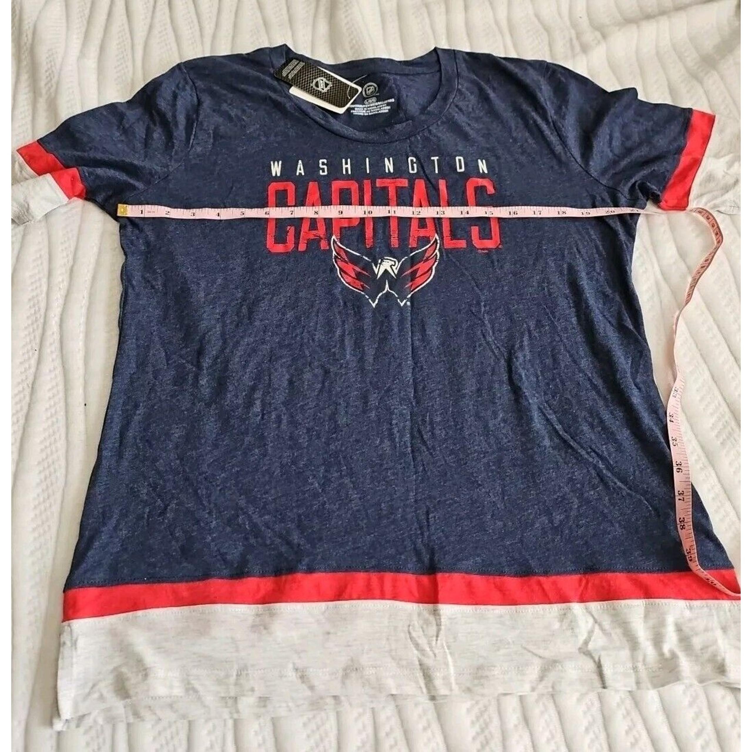 Washington Capitals Women's Blue Short Sleeve T Shirt Size Large