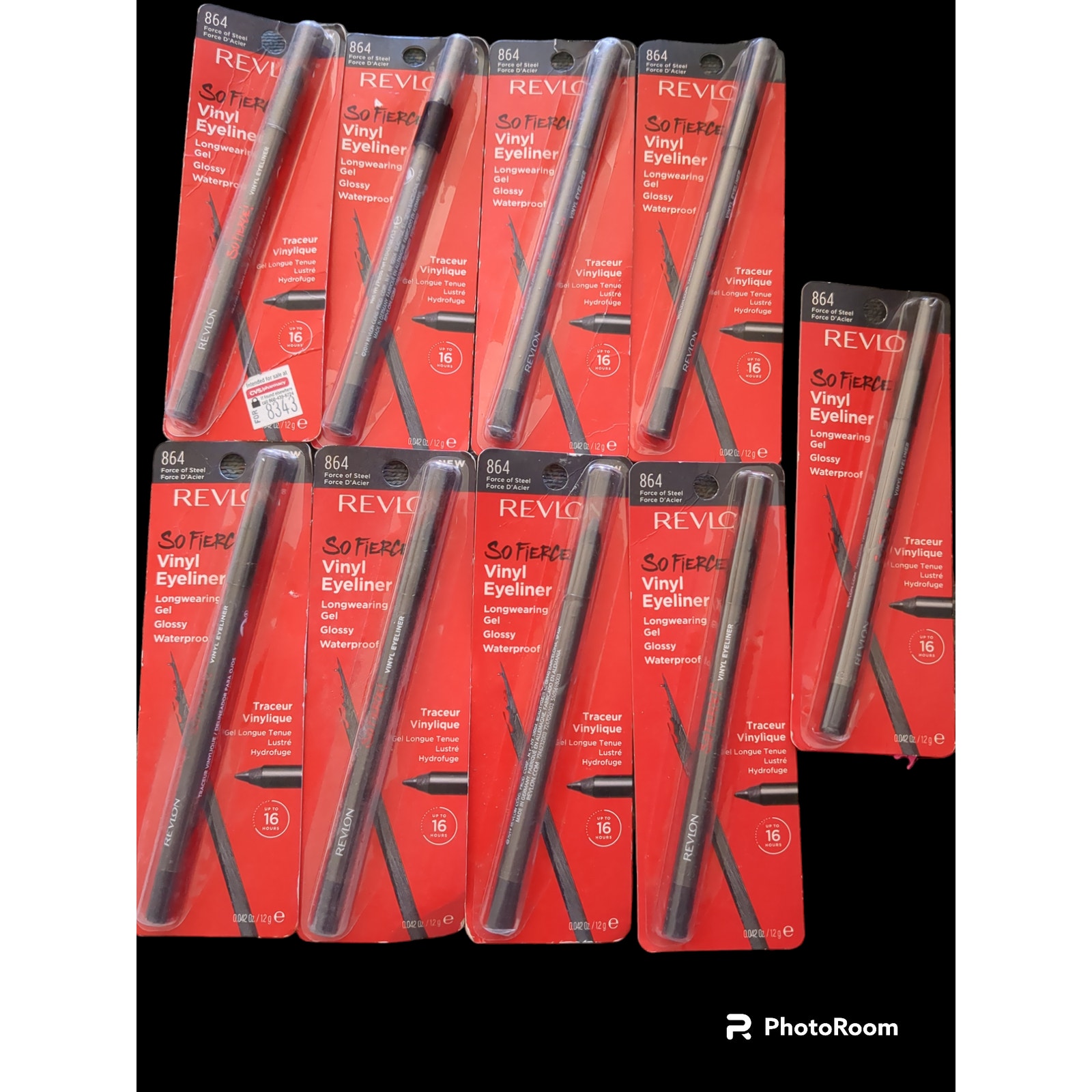 9 #864 Revlon force of steel waterproof black eyeliner #248