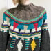 Vintage Kitty Hawk Sweater Southwestern Style Colorful Mock Knit Sweater Size S