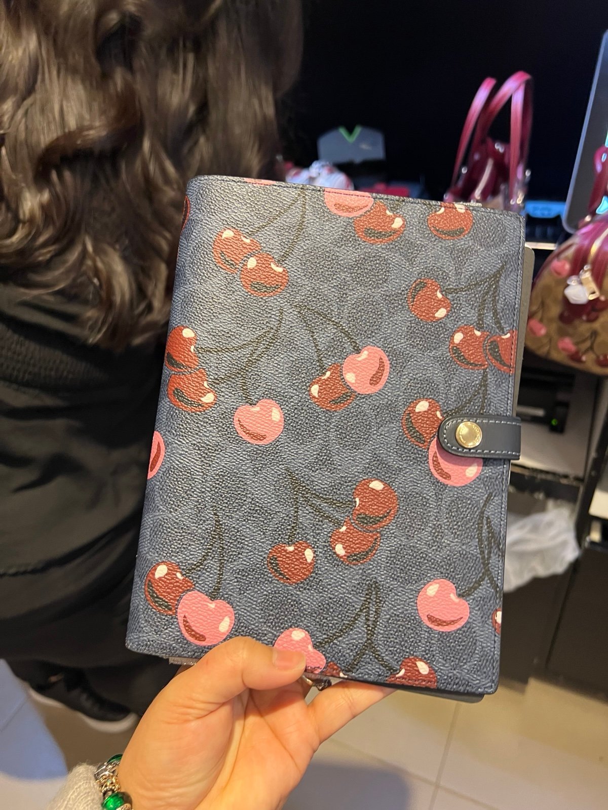 Coach Notebook With Cherry Print