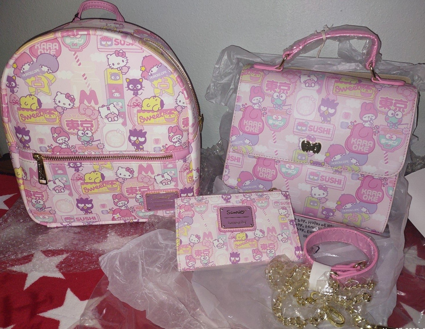 Loungefly x sanrio hello kitty kawaii convertible mini backpack sale