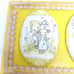 Vintage Betsey Clark Art Assemblage Cottagecore Oval Ceramic Yellow Wood Ribbon