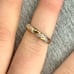 Vintage Signed 925 Crystal Accents Dainty Promise Engagement Band Ring size 7.5