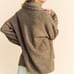 V-Neck Dropped Shoulder Sweater with Scarf