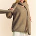 V-Neck Dropped Shoulder Sweater with Scarf