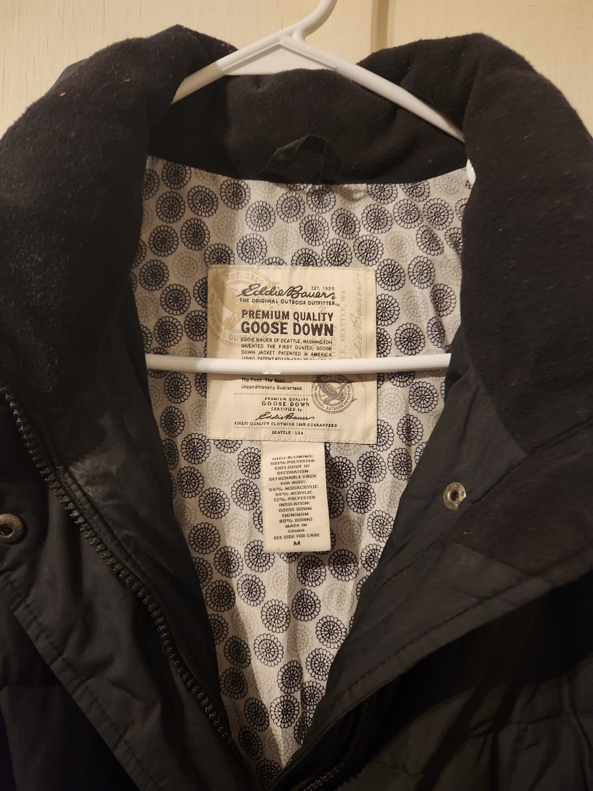 Eddie Bauer Goose Down Jacket, size M
