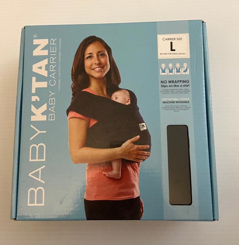 Baby K'tan Original Baby Wrap Carrier, Infant and Child Sling, Black ~ New (T25)