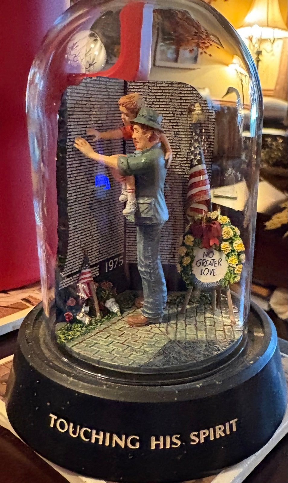 Franklin Mint “Touching His Spirit” Vietnam Memorial Wall Sculpture