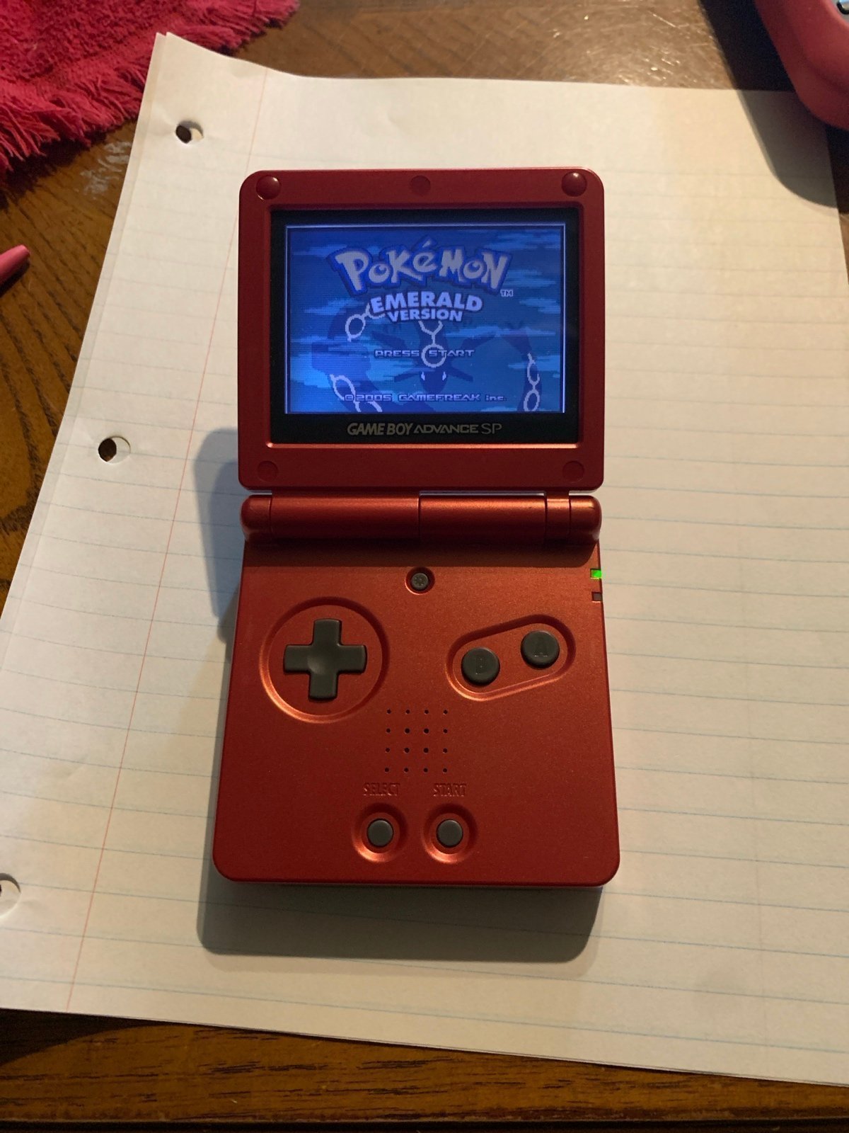 Pokémon Emerald With GBA SP Flame Red Also Throw Me A Offer