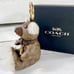 Coach Leather Logo Bear Bag Charm