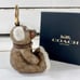 Coach Leather Logo Bear Bag Charm