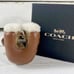 Coach Leather Logo Bear Bag Charm