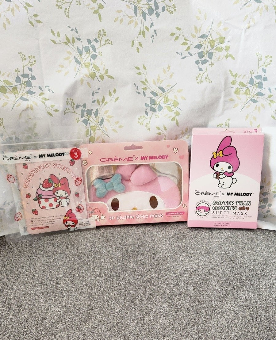 The Creme Shop X My Melody Sleep Mask and My Melody Sheet Mask Set