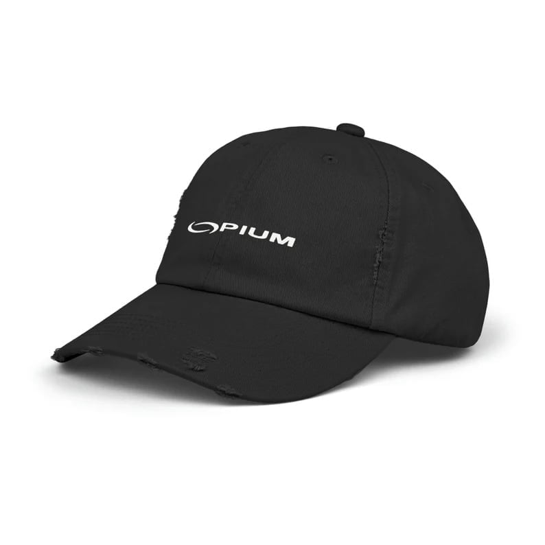 Opium Label Logo Distressed Hat