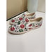 BUCKETFEET Dia De Los Muertos Sugar Skull Slip On Shoes Canvas Upper Womens SZ 8