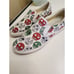BUCKETFEET Dia De Los Muertos Sugar Skull Slip On Shoes Canvas Upper Womens SZ 8