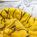 3 Pieces Yellow Floral Pattern Quilts Queen Size Coverlet Set - Lightweight