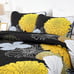 3 Pieces Yellow Floral Pattern Quilts Queen Size Coverlet Set - Lightweight